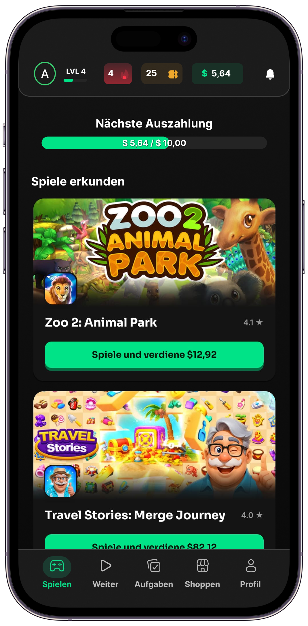 Claimo App auf einem Smartphone
